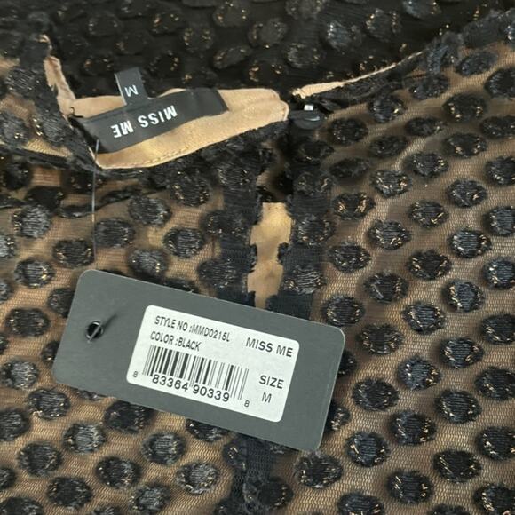 NWT Miss Me Bell Sleeve black dress size medium D - Picture 4 of 8